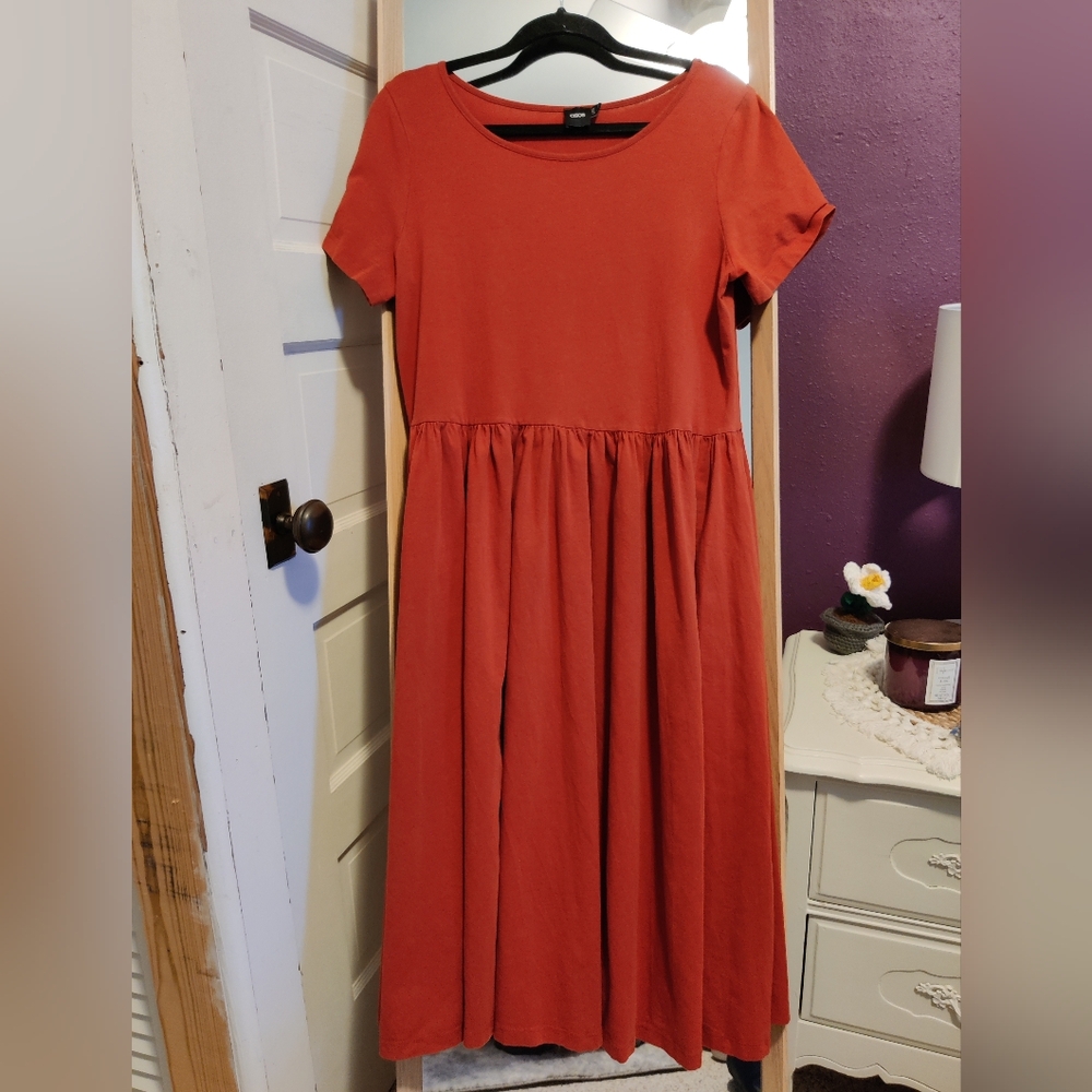 ASOS Terracotta Short Sleeve Dress